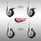 Service Caster 4 Inch 316SS Black Polyurethane 3/8 Inch Threaded Stem Caster Lock Brake, 2PK SS316TSTTL20S414-PPUB-BLK-381615-2S2 - alternate 4